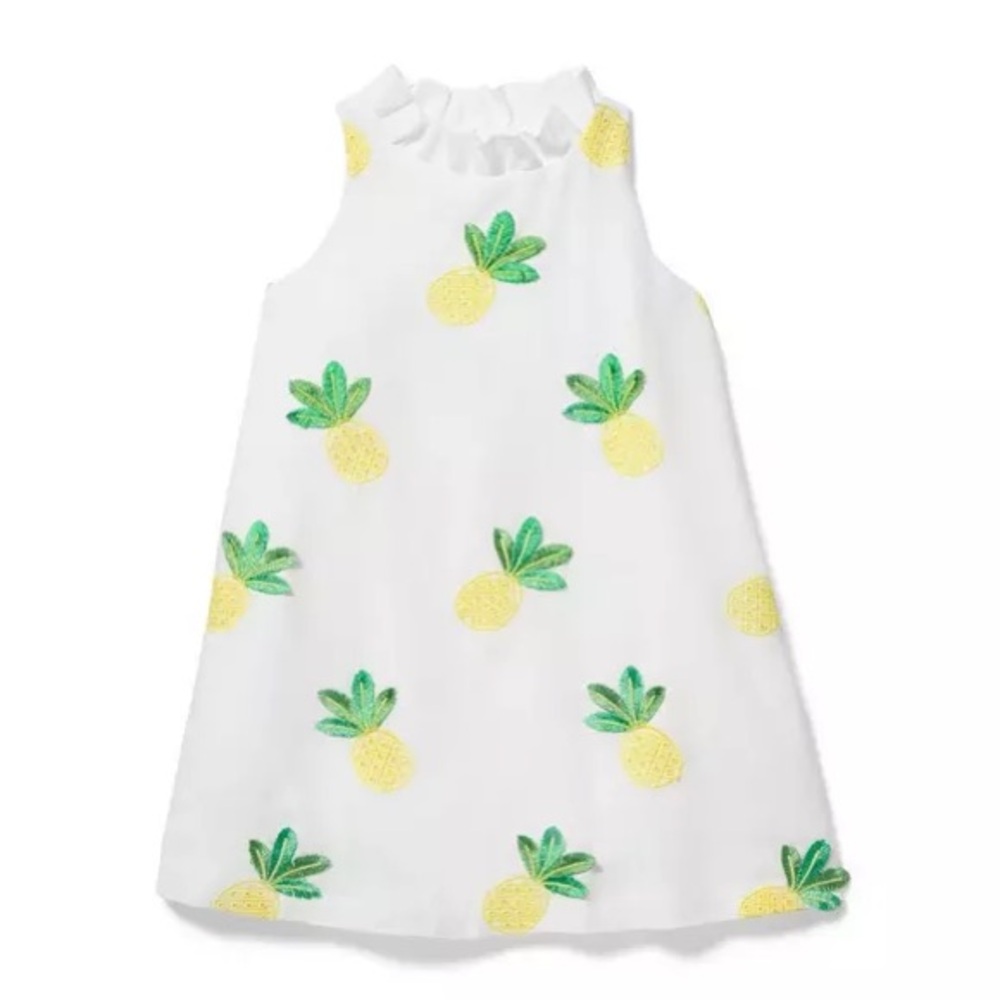 Jamie & Jack White Pineapple Print Dress (size 3T)